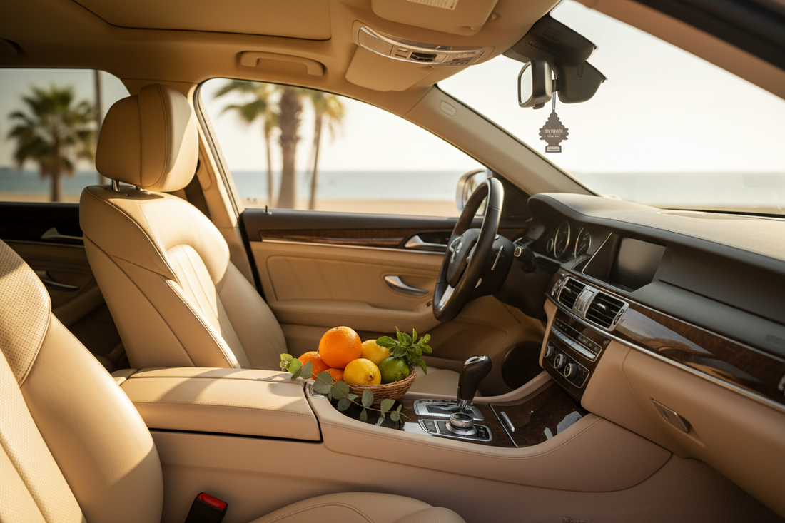 driver using air conditioning in summer