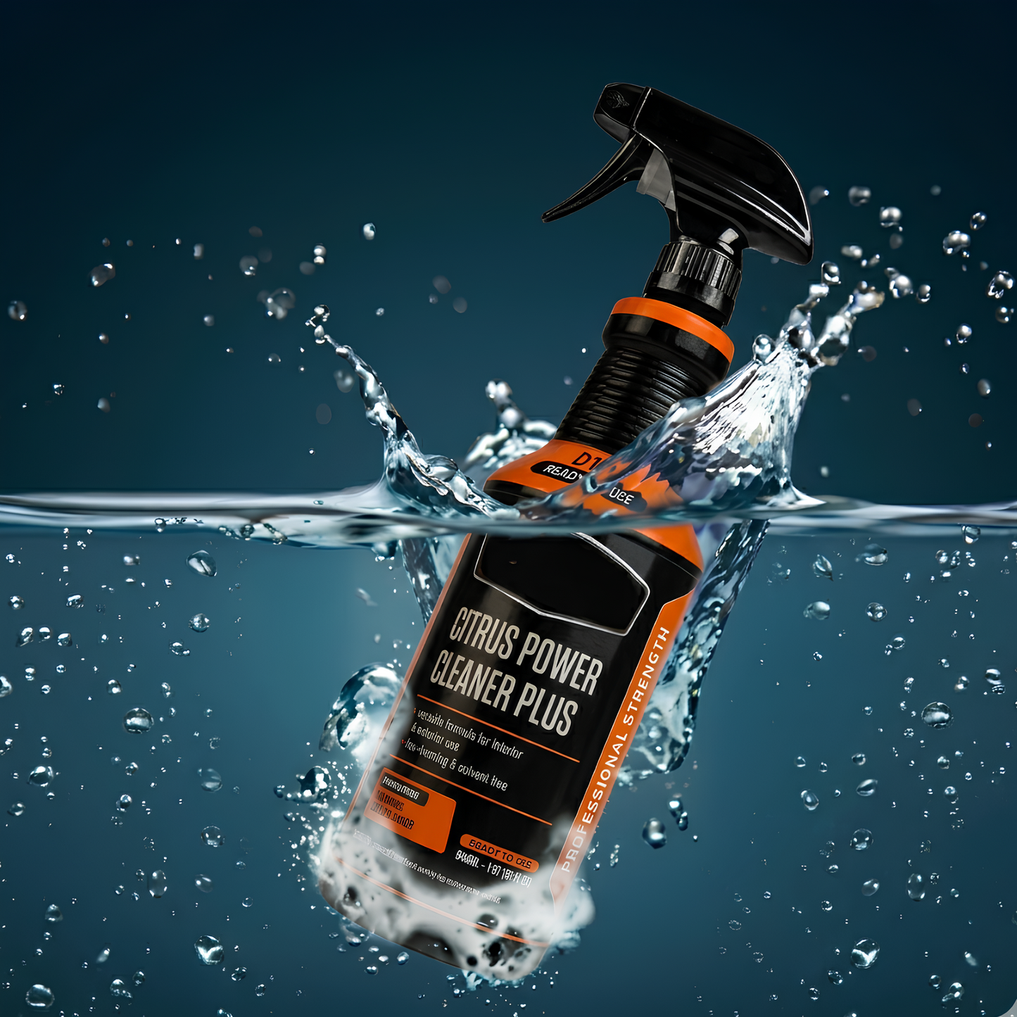 Carrisma Carisma™ Power Clean citrus cleaning solution in a spray bottle, designed for effective vehicle and surface cleaning.